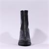 Wonders Vera Front Zip Block Heel Boot - Black Stretch
